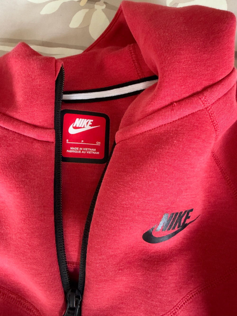 Nike Tech Fleece Red Hoodie Jogger Set Youth S Boys 2 Piece Tracksuit - Picture 4 of 7